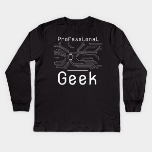 Professional Geek - Circuit Board Kids Long Sleeve T-Shirt